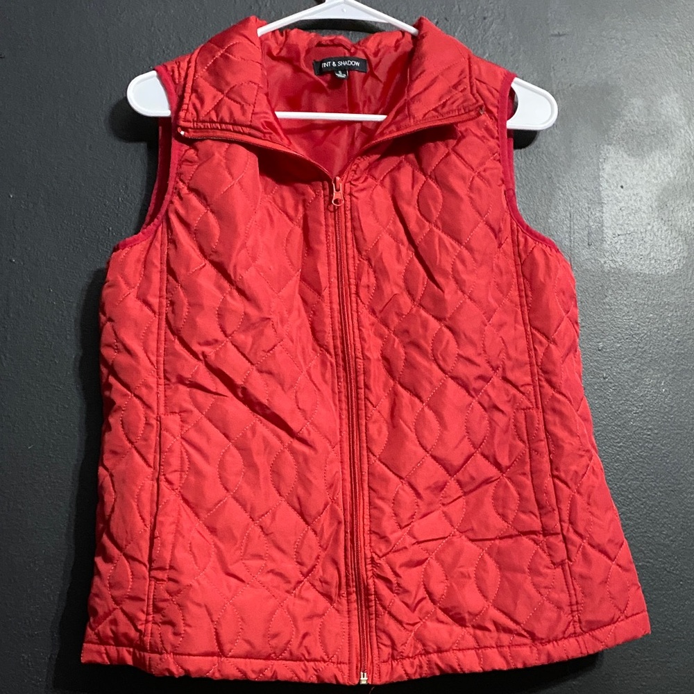 Tint & Shadow Red Quilted Vest